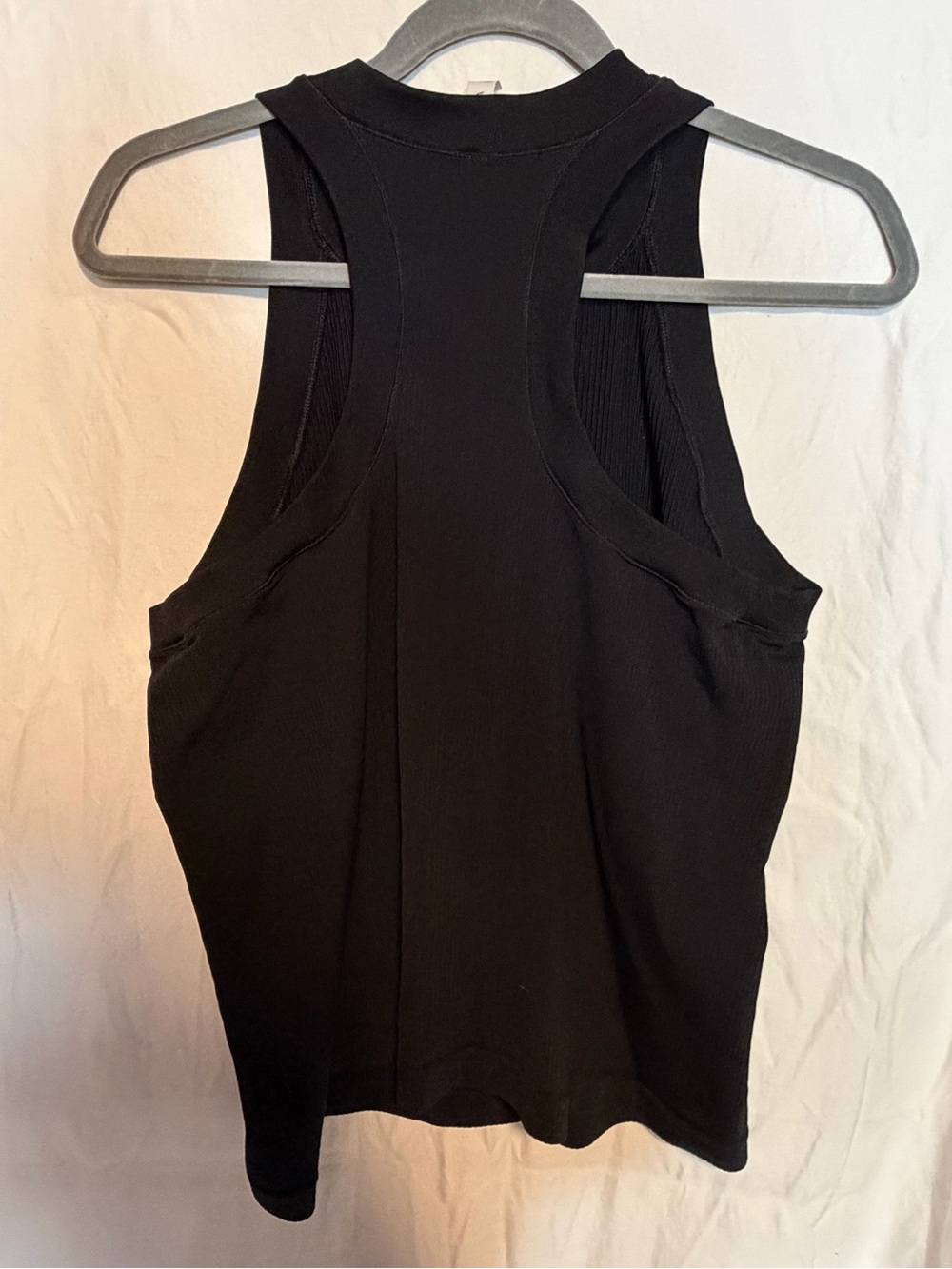 Athleta Black Ribbed Razor Back Tank Top - Picture 5 of 6